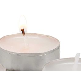 Acorde Set 100 Velas de Té Blancas de Cera y Aluminio, 4 Horas de Duración, Medidas por Pieza: 3.75x3.75x1.6 cm (10 Unidades)