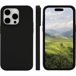 dbramante1928 Monaco MagSafe iPhone 15 Pro Max Night Black - Funda de Silicona Reciclada con Triple Protección