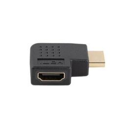 Lanberg Adaptador HDMI 4K Macho - Hembra Angulo Macho a Hembra Chapado en Oro PVC Negro