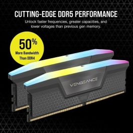 Corsair CMH32GX5M2E6000Z36 Memoria RAM Vengeance RGB DDR5 32GB (2x16GB) 6000MHz CL36 Compatible AMD Expo iCUE - Gris Corsair CMH32GX5M2E6000Z36 Memoria RAM Vengeance RGB DDR5 32GB (2x16GB) 6000MHz CL36 Compatible AMD Expo iCUE - Gris
