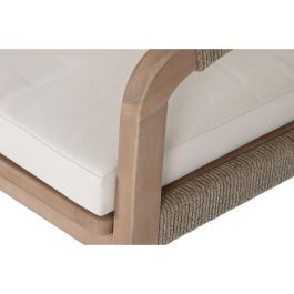 DKD Home Decor Mesa Comedor Terraza y Jardín Roda Marrón Beige Acacia/Poliéster 170 x 90 x 75 cm Set 7 Piezas