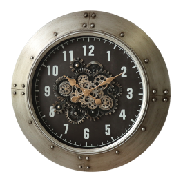DKD Home Decor Reloj de Pared Loft Plateado y Negro 80x80 cm de Hierro y Cristal Decorativo Precio: 132.99000011. SKU: B1CEF77NXL