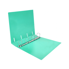 Liderpapel Carpeta 4 Anillas 40 mm DIN A4 Polipropileno Verde Manzana Opaco