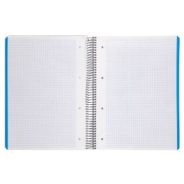 Cuaderno Espiral Liderpapel A4 Micro Wonder Tapa Plastico 120H 90 gr Cuadro 5 mm 5 Banda4 Taladros Color Lila