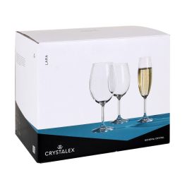 Bohemia Set de 6 Copas de Cristal Lara 450 cc (8 Cajas)