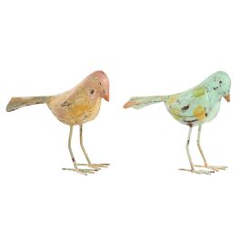 DKD Home Decor Set 2 Figuras Decorativas Pájaro Shabby de Metal Verde y Rosa, 9 cm Largo x 24 cm Alto x 26 cm Ancho Precio: 21.88999989. SKU: B1A45ZA8VX