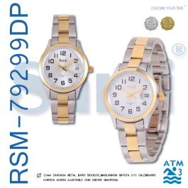 SAMI Reloj para Señora, 12 Números, Fecha, Resistencia al Agua 3 ATM, Bicolor (IPG), Correa de Acero Inoxidable Precio: 25.3253. SKU: B1DL7LCB3V