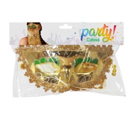 Máscara Dorada Con Velo Y Lentejuelas Para Disfraz Árabe Máscara Dorada Con Velo Y Lentejuelas Para Disfraz Árabe