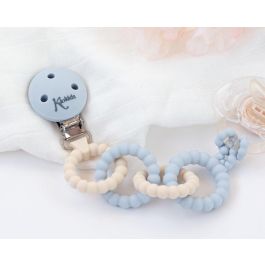 KioKids Sujetachupetes de Silicona Azul Anillado para Bebé +0 Meses Precio: 9.075. SKU: B1BPNB6CYS
