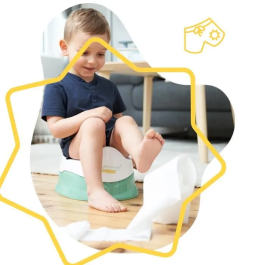 Badabulle Olla de aprendizaje infantil con cuenco extraíble, antideslizante y asiento ergonómico