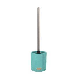 DKD Home Decor Escobillero de Baño para Inodoro Urban, color Verde Menta, de Cemento y Acero Inoxidable con medidas 10x36x10 cm y 0.63 kg