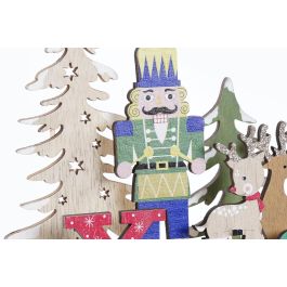 DKD Home Decor Set Decoración Navidad Tradicional de Madera Multicolor 12 Unidades Surtido Aleatorio