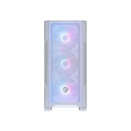 MSI MAG Forge M100R Caja PC Gaming Midi Tower Micro-ATX Mini-ITX con Ventana Vidrio Templado Iluminación RGB y Filtro Polvo Transparente Blanca