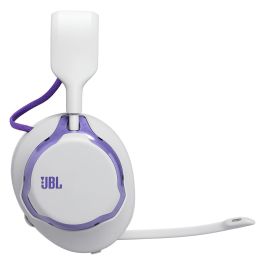 JBL Quantum 650 Auriculares Gaming Inalámbricos Over-Ear, Blanco, con Receptor USB-C y Micrófono Extraíble, 60h Batería