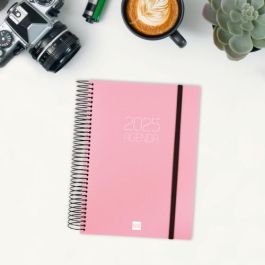 Finocam Agenda Anual Opaque Espiral E10-155x212 mm 1Dp Rosa 2025