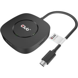 Club3D MST-Hub USB 3.2 Tipo C a 3x DisplayPort 1.4 Triple Monitor Negro - Hub USB-C Multipuerto para 3 Monitores