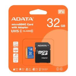 Adata AUSDH32GUICL10A1-RA1 Tarjeta Memoria MicroSDHC 32GB UHS-I Clase 10 V10 hasta 100MB/s con Adaptador Precio: 7.49999987. SKU: B1BLAQBJFM