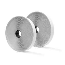 Liderpapel Cinta de Cierre Adhesiva Velcro Blanco 20mm x 10m Soporta 3.20Kg/10cm