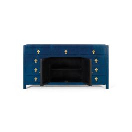GINER Y COLOMER Aparador Zen con Puertas y Cajones Azul Distressed