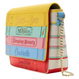 Loungefly Bolso Bandolera Princesas Disney Libros Clásicos Cuero Vegano 23.75cm