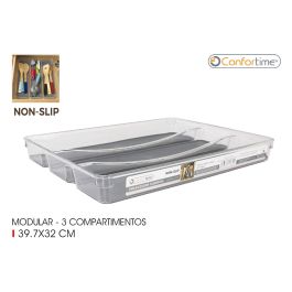 Confortime Organizador de Cubiertos Antideslizante de Plástico PET. Medidas: 39 cm Largo, 32 cm Ancho, 5 cm Alto. (12 Unidades) Precio: 94.50000054. SKU: S2204994