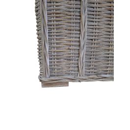 DKD Home Decor Sillón Balines Blanco Ratan Algodón 78 x 68 x 100 cm