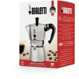 Bialetti Cafetera Moka Express 6 Tazas 0,30 L Plata
