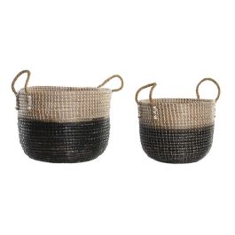 Cesta Balines DKD Home Decor Natural Negro 41 x 30 x 41 cm Set de 2 Precio: 77.50897. SKU: S3018625