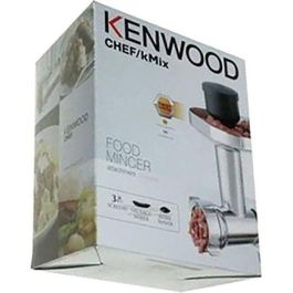 Kenwood KAX950ME Accesorio Picadora de Carne y Pescado, 130kg/h, Metálica, 3 Rejillas Acero, Adaptadores Salchicha Kebbe