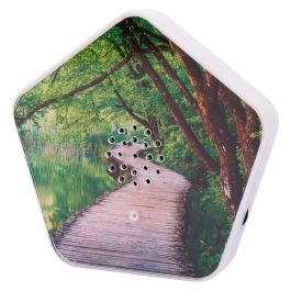 Olympia Sound of Nature Box - Caja de Sonidos de la Naturaleza, 4 Modos de Sonido, Color Blanco, 135x130x30 mm