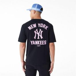 Camiseta Deportiva de Manga Corta New Era WORDMARK OS TEE NEYYAN 60435524 Negro (L)