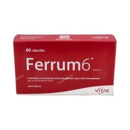 VITAE Ferrum6 Suplemento de Hierro 6 Fuentes Cápsulas 60 Unidades Precio: 25.4999998. SKU: B1ABAED3EH