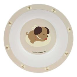 Safta Set de Platos y Cubiertos Preescolar Puppy para Niños a Partir de 3 Años, Beige, 22.5x26x5.5cm