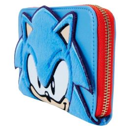 Loungefly Cartera Sonic the Hedgehog de Piel Vegana con Cremallera y Detalles Impresos 15x10cm