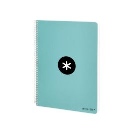 Cuaderno Espiral Antartik A4 Micro Tapa Dura 80H 100 gr Cuadro 5 mm Sin Bandas 4 Taladros Color Menta