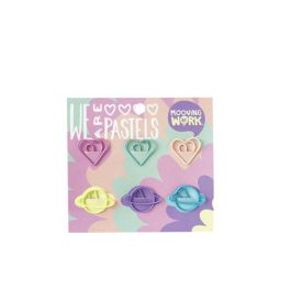 Clip Color Mooving Pastel Formas 6 Piezas Precio: 3.50000002. SKU: B1BKCPHRTC