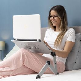 Mesa Ajustable Multiposición para Ordenador Portátil Omnible InnovaGoods Mesa Ajustable Multiposición para Ordenador Portátil Omnible InnovaGoods