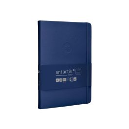 Cuaderno Con Gomilla Antartik Notes Tapa Dura A5 Hojas Rayas Azul Marino 100 Hojas 80 gr Fsc