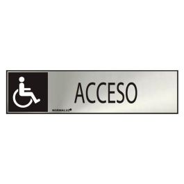 Normaluz Cartel Informativo Acceso Discapacitados Acero Inox Adhesivo 0.8mm 5x20cm Precio: 2.78999985. SKU: S7907012