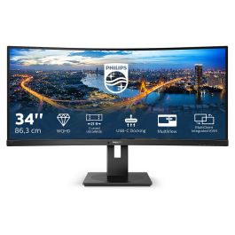 Philips Monitor 346B1C/00 34" (86,4cm) 3440x1440 UWQHD Curvo 100Hz USB-C Altavoces Negro Precio: 405.69000032. SKU: S55146591