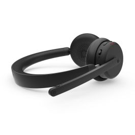 Lenovo 6550 Auriculares Inalámbricos Diadema con Cancelación Activa de Ruido (ANC) y Botón para Microsoft Teams, Negro, USB-C, Bluetooth 5.3