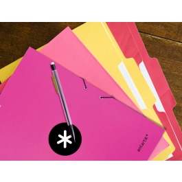 Antartik Carpeta de Gomas Tres Solapas Cartón Forrado A4 Rosa