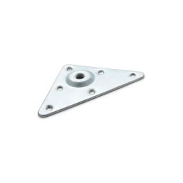 Blister con 4 pletinas de fijación fabricadas acero para patas de métrica m8 color niquelado zincado mod. 484. altura 7mm rei Precio: 5.50000055. SKU: S7912522