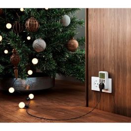 Simon af711202 Programador Digital Semanal para Control Energético y Seguridad del Hogar, 3600W, 16A, con 10 Programas ON/OFF