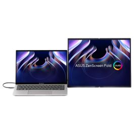 ASUS ZenScreen Fold OLED MQ17QH Pantalla Portátil 17.3" Quad HD OLED Plata