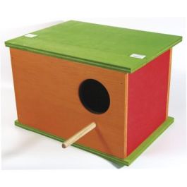 Nayeco Nido de Madera para Cría de Aves: Periquitos, Agapornis, Cotorras. Confort y Seguridad para Anidar en Diversos Colores