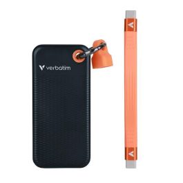 Verbatim SSD Llavero Disco Duro Externo 2TB USB-C 3.2 Gen 2 Negro Y Naranja
