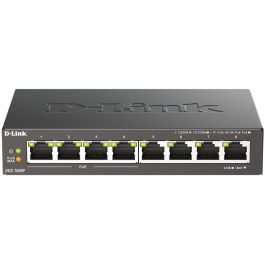 D-Link DGS-1008P/E Switch de Sobremesa 8 Puertos Gigabit Ethernet (4 con Power over Ethernet), Sin Ventilador