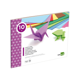 Liderpapel Bloc Trabajos Manuales Cartulina 240x315mm 10 Hojas Colores Surtidos Gramaje 180 g/m²