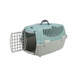 Trixie TRI1742452232493 - Caja de transporte Capri 1 para perro o gato, XS: 32 x 31 x 48 cm, Gris claro / Salvia